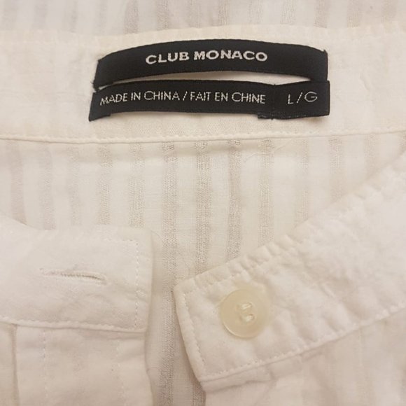 Club Monaco Women Button Down Short Sleeve Shirt - Picture 4 of 5